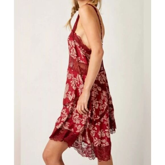 Free People Intimately All Nighter Trapeze Slip Dress Holly Combo Size Medium - Picture 3 of 6